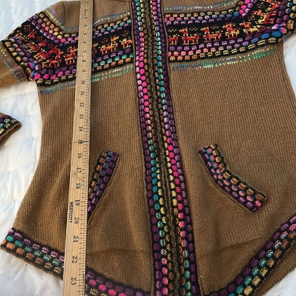 Alpaca knit, cardigans hoodie size small from Peru - Picture 5 of 10